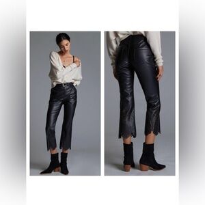 Anthropologie black leather pants size 12